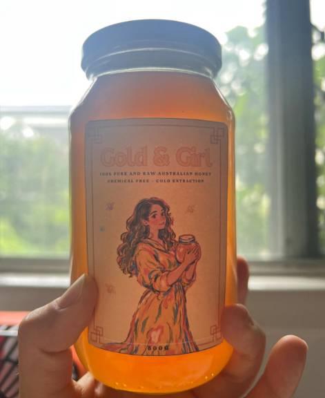 Gold and Girl Honey Jar
